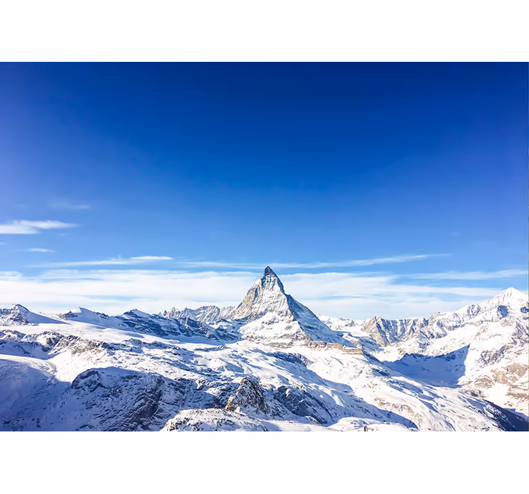 Murthorn de materhorn în iarnă albastru mural - TenStickers