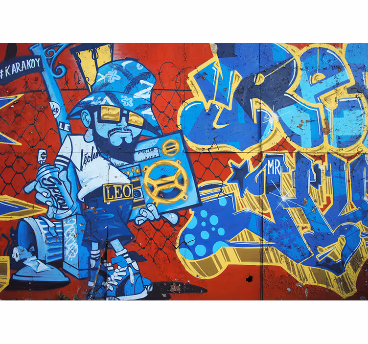 Murala cu grafitti cool de arta urbana - TenStickers