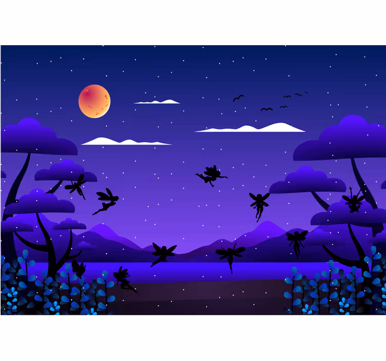 Copii picturi murale pădure magică - TenStickers