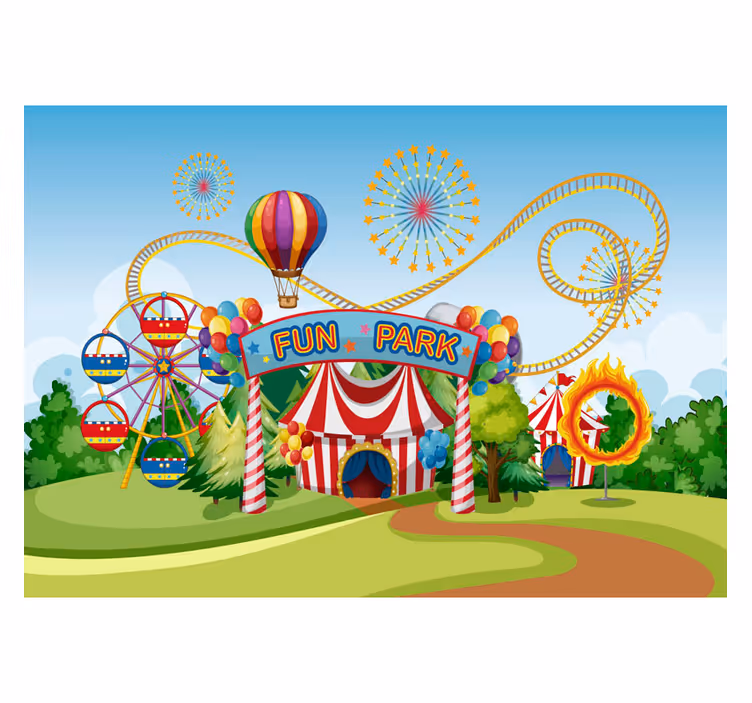 Fun park copii 3d mural mural - TenStickers