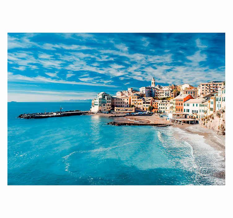 Pictură murală de mare foto santorini - TenStickers