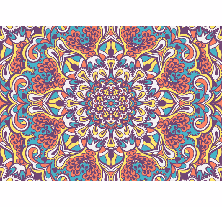Tapet mural mandala albastră - TenStickers