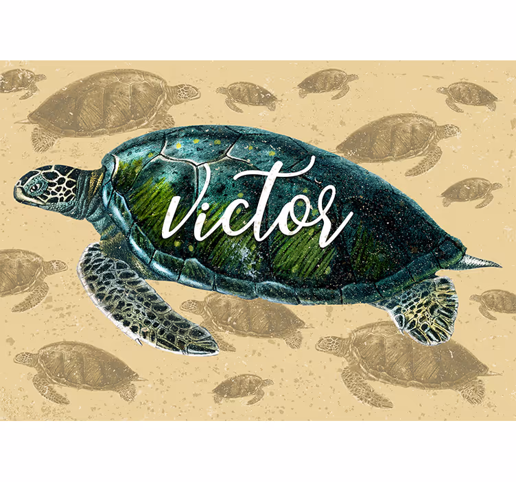 Broasca testoasa de mare cu numele de perete pentru animale - TenStickers