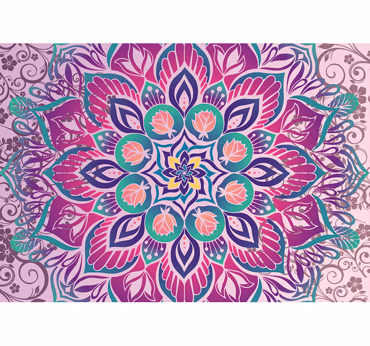 Pictură murală mandala mov - TenStickers