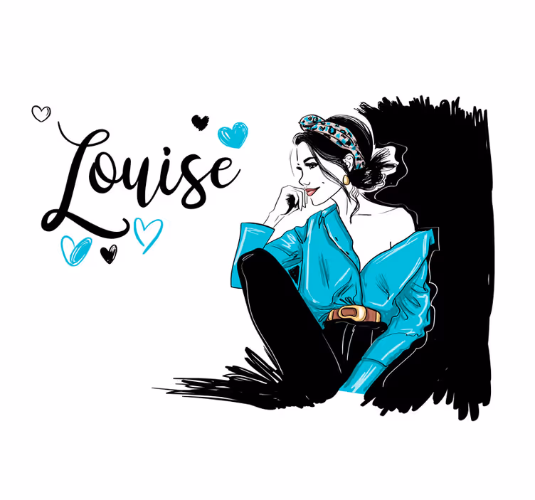 Fraze fototapet ilustrație femeie stilată - TenStickers
