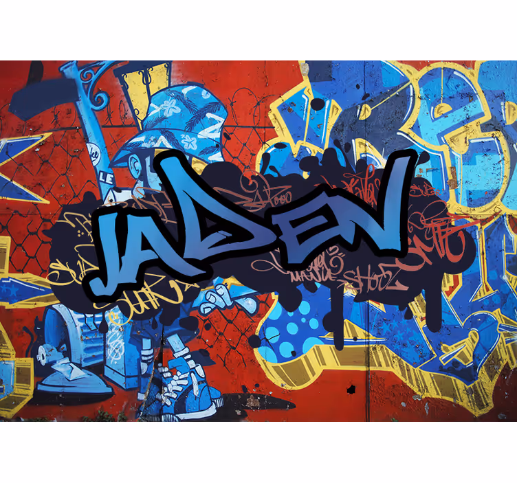 Graffiti nume personalizat mural personalizat - TenStickers