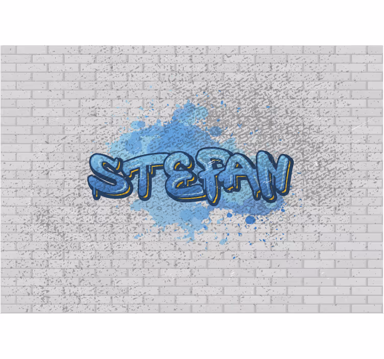 Mural de perete personalizat graffiti albastru - TenStickers