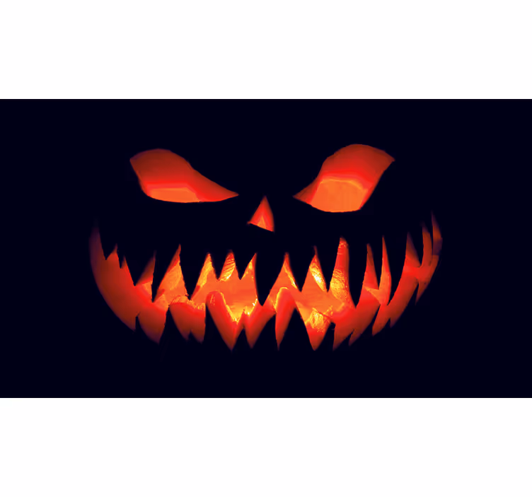 Fototapet Halloween față de dovleac înfricoșătoare - TenStickers