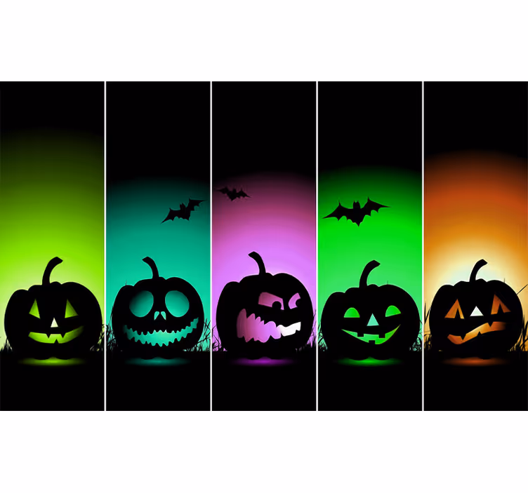 Fototapet Halloween fete de dovleac de halloween - TenStickers