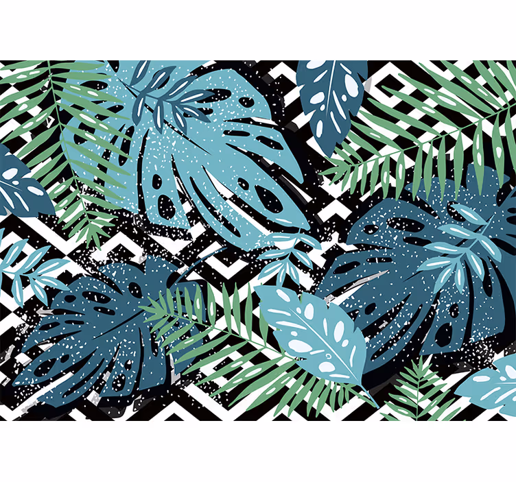 Fototapet natura elemente de frunze tropicale - TenStickers