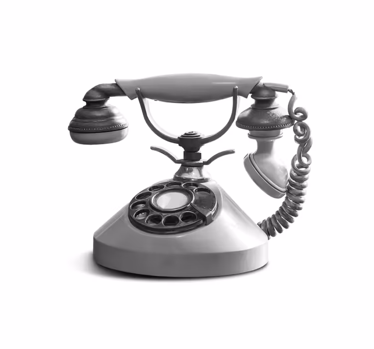 Mural de perete de telefon vintage alb-negru - TenStickers