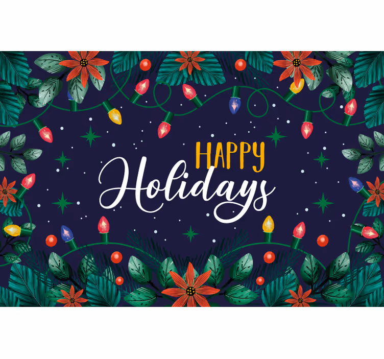 Crăciun fototapet urări festive - TenStickers