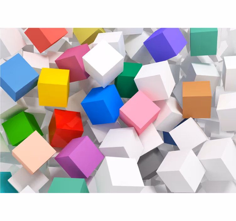 Fototapet abstract forme geometrice colorate - TenStickers