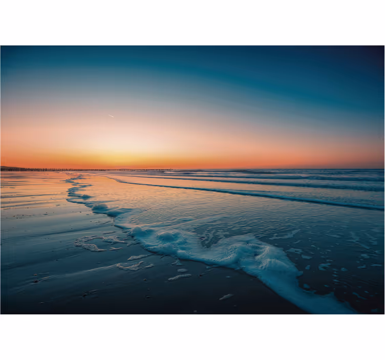 Fototapet natura apus de soare valurile oceanului - TenStickers