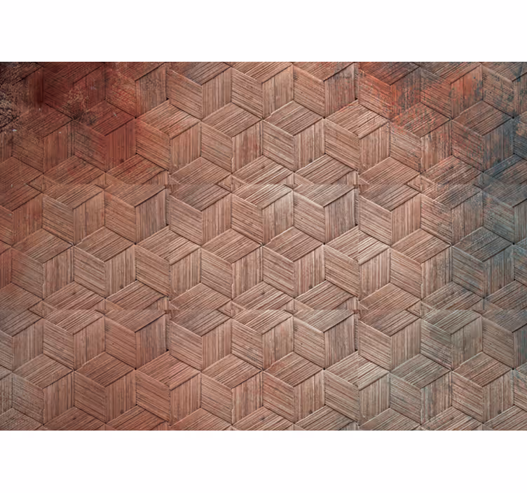 Picturi murale de textură și model model lemn geometric - TenStickers