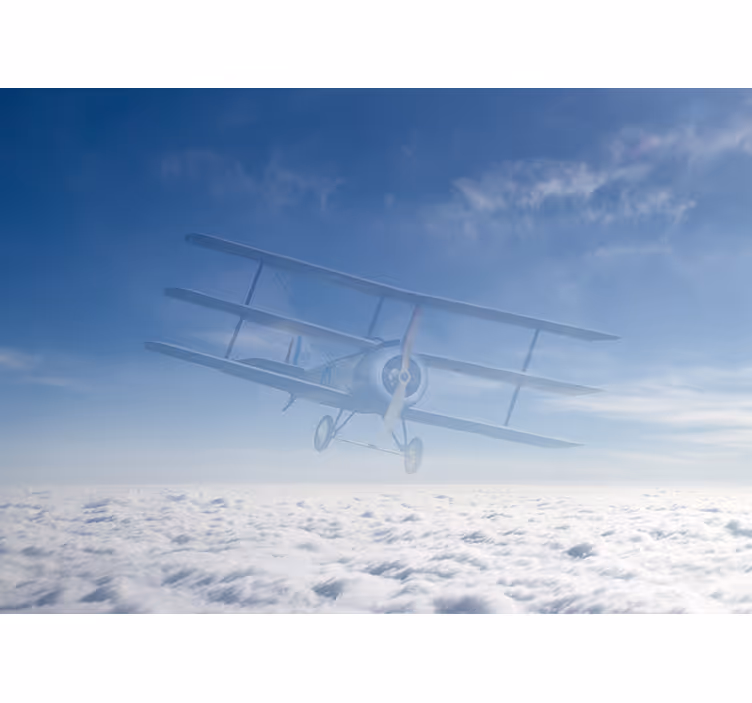 Fototapet vehicule zbor cu avion de epocă - TenStickers