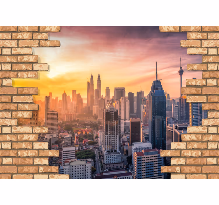 Fototapet de oraș kuala lumpur orizont - TenStickers
