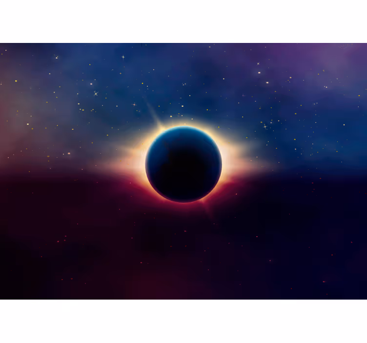 Spațiul fototapet prezența eclipsei - TenStickers