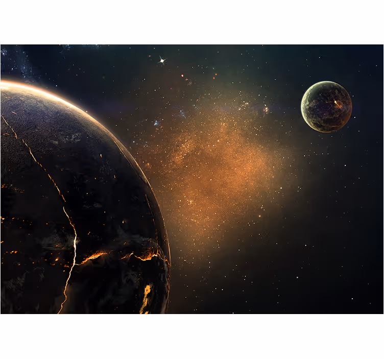 Spațiul fototapet vedere planetară galactică - TenStickers