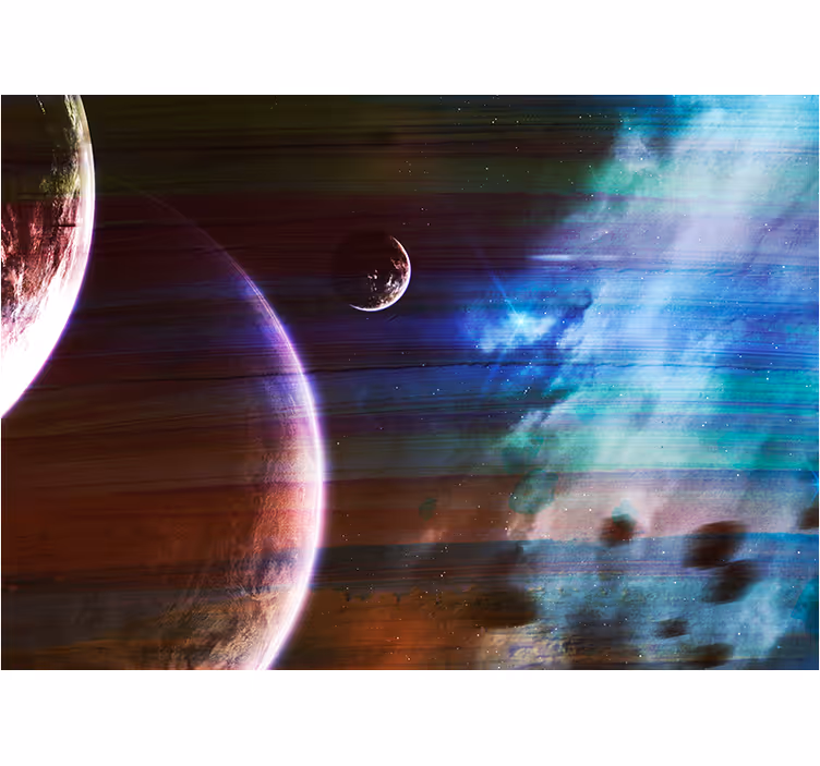Spațiul fototapet scenă planetară cosmică - TenStickers