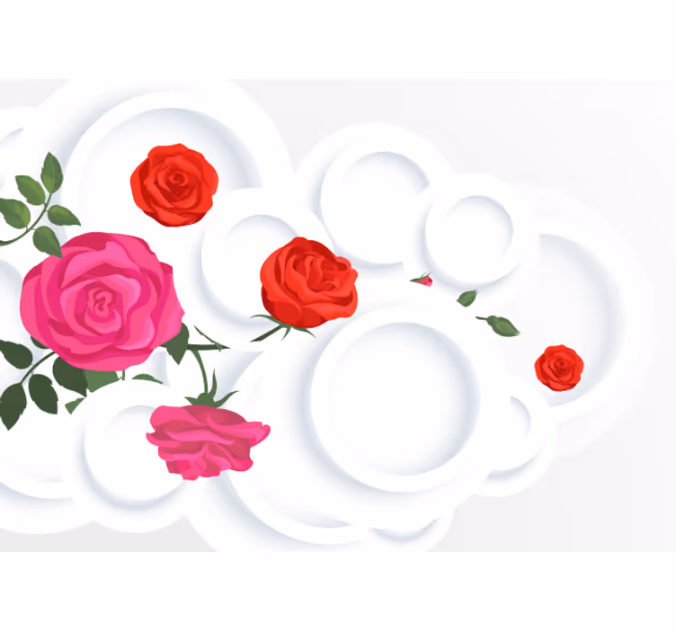 Fototapet cu flori aranjament floral cu trandafiri - TenStickers