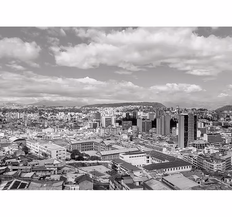 Fototapet de oraș perspectivă urbană a orizontului - TenStickers