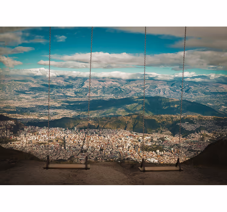Fototapet de oraș vedere panoramică a orașului - TenStickers