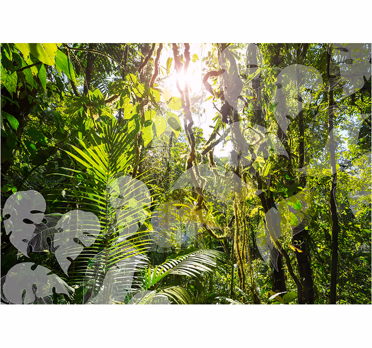Fototapet natura refugiu cu vegetație luxuriantă - TenStickers