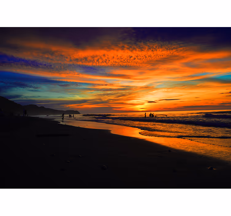 Fototapet peisaje apus de soare senin pe ocean - TenStickers