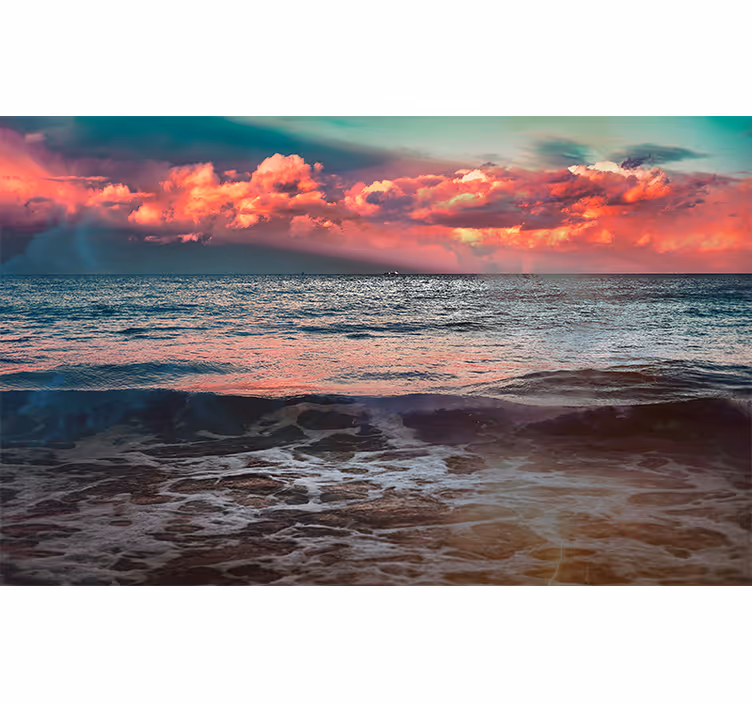 Fototapet natura seninătate apus de soare oceanic - TenStickers