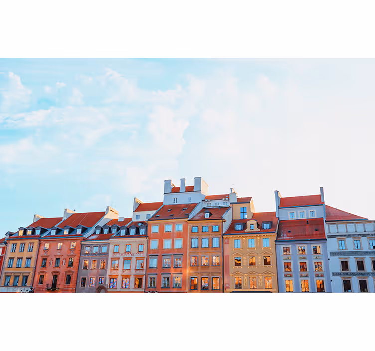 Fototapet de oraș peisaj urban colorat - TenStickers