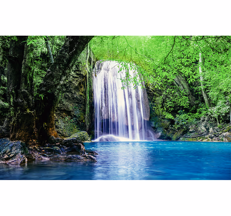 Fototapet natura peisaj liniștit cu cascade - TenStickers