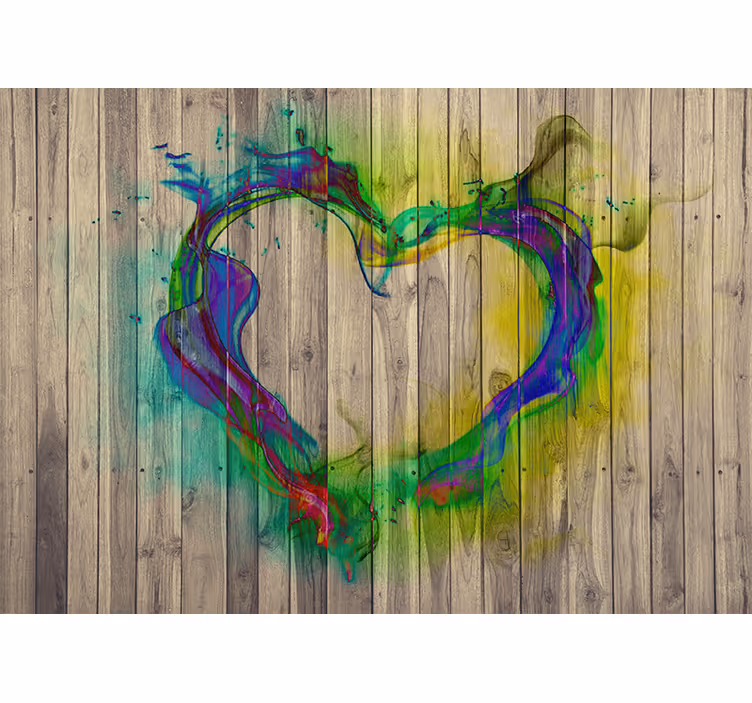 Fototapet dragoste design vibrant de inimă - TenStickers