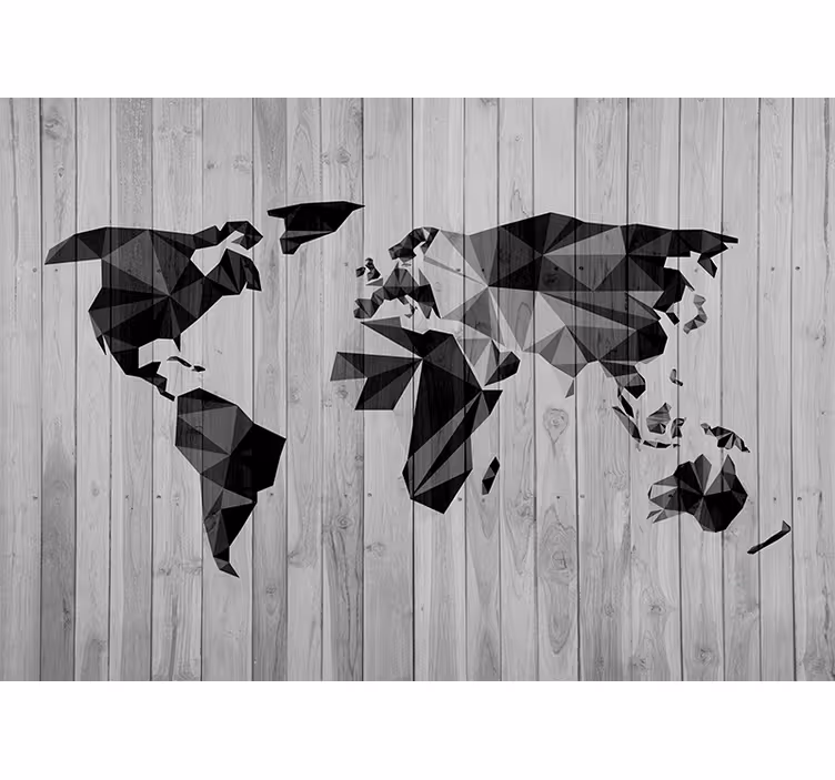 Fototapet harta lumii hartă geometrică globală - TenStickers