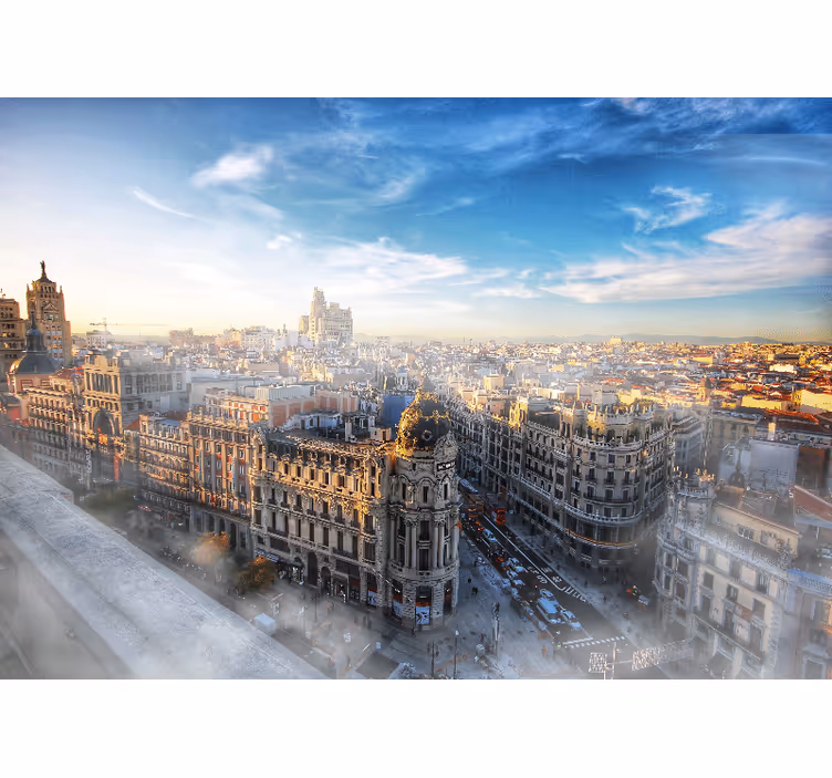 înnorat gran prin muralul mural de la madrid - TenStickers