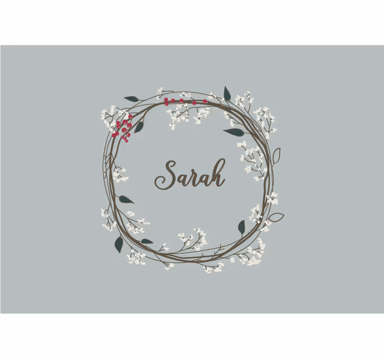 Fototapet pentru copii cerc de nume floral - TenStickers