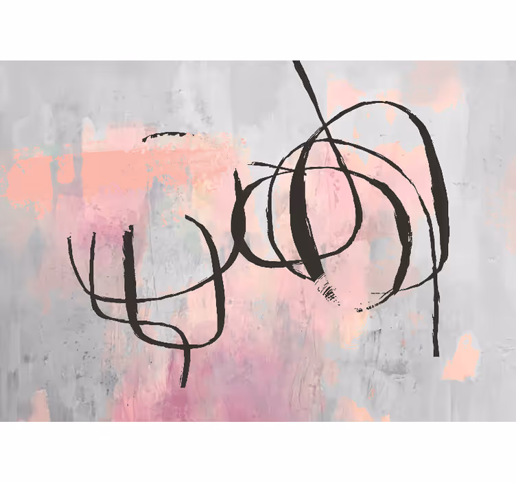 Fototapet abstract linii curbate dinamice - TenStickers