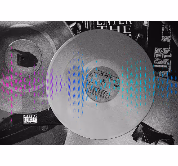 Fototapet muzică unde sonore de vinil - TenStickers