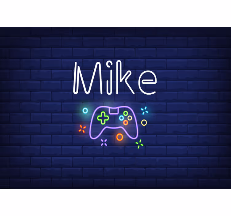Mural personalizat de perete cu nume personalizat pentru playstat - TenStickers