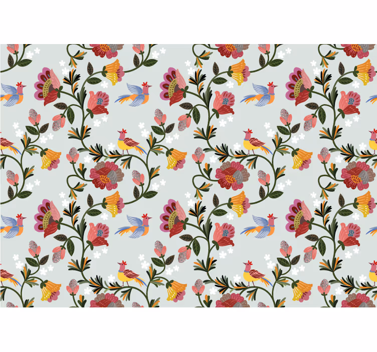 Fototapet cu flori model floral colorat - TenStickers