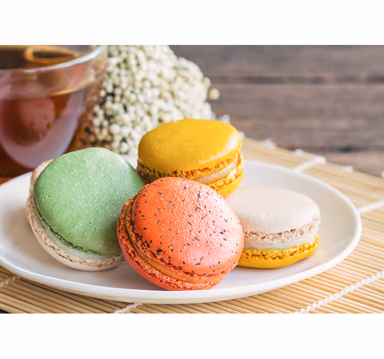 Fraze fototapet încântarea macaroanelor colorate - TenStickers