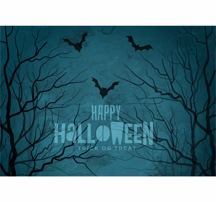 Fototapet Halloween lilieci de noapte înfiorători - TenStickers