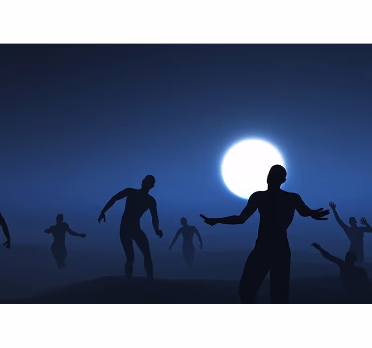 Fototapet de fantezie siluete în lumina lunii - TenStickers
