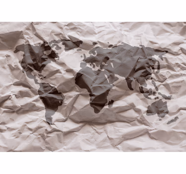 Fototapet harta lumii schita geografică a globului - TenStickers