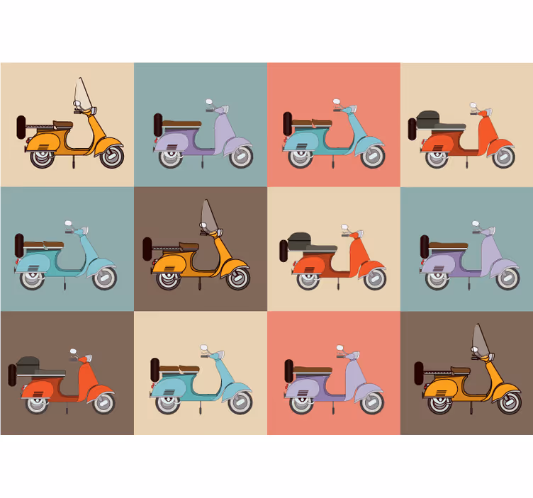 Fototapet vehicule model retro scuter - TenStickers