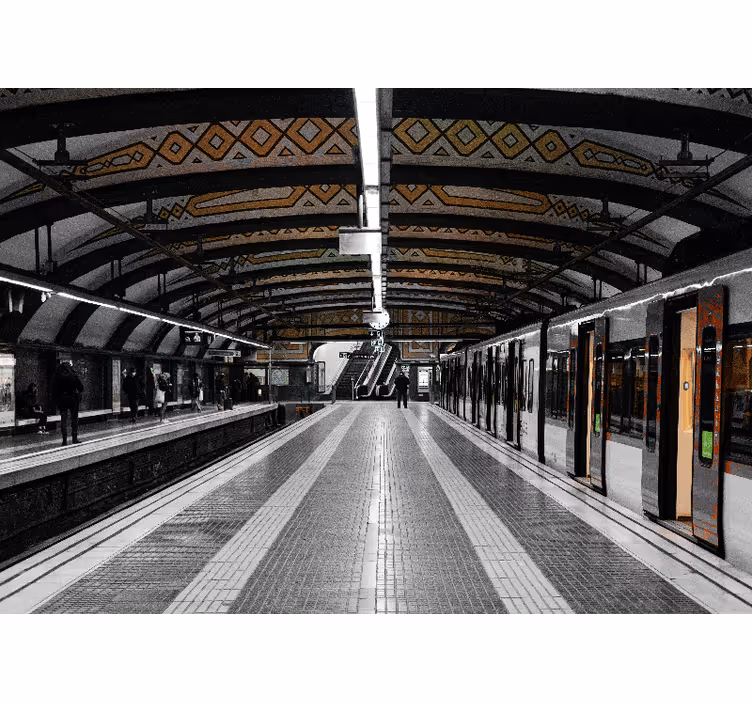 Fototapet de oraș arhitectura stației de metrou - TenStickers
