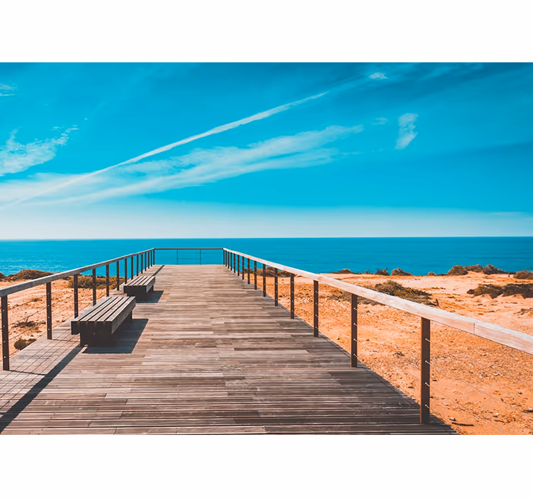 Fototapet peisaje vedere la promenada de coastă - TenStickers