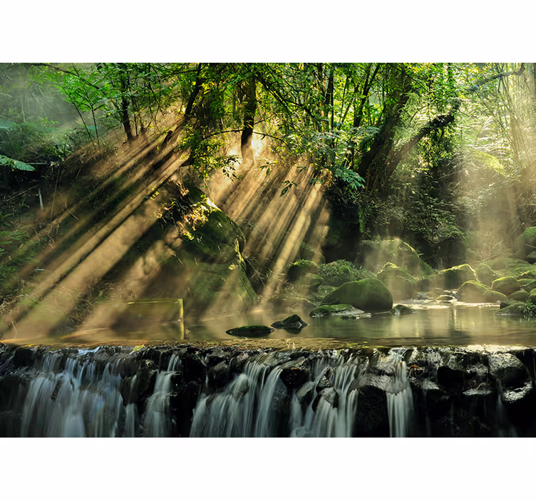 Fototapet natura cadru senin de cascadă - TenStickers