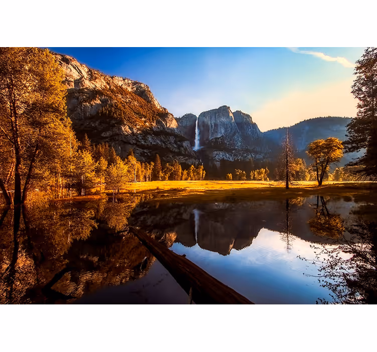Fototapet peisaje reflecție senină a muntelui - TenStickers