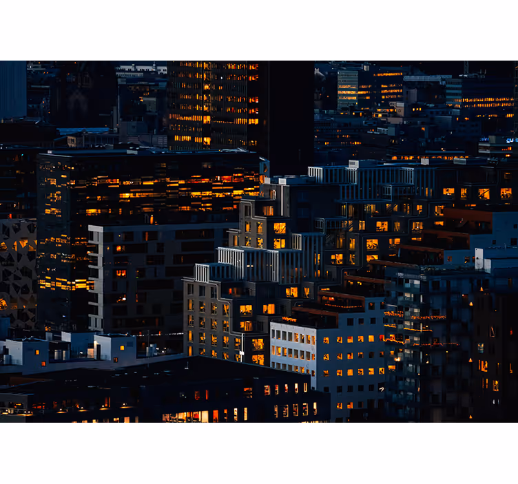 Fototapet de oraș seri de peisaje urbane iluminate - TenStickers